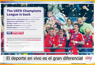 14 Copyright Snark Consulting
Pub
El deporte en vivo es el gran diferencial
 