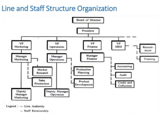 Line and Staff Structure Organization
 