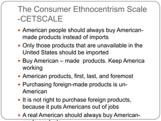 Cetscale Statistics personality and consumer behavior | PPTX