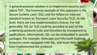 Comprehensive Overview of Network Layer and Web Security Protocols ...