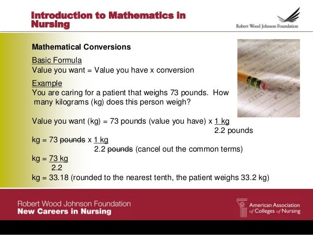 mod3 rwjf introduction to mathematics for nursing v2a revised 062 common math conversions