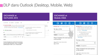 EXCHANGE et
OUTLOOK 2013
EXCHANGE et
Mobile OWA
 