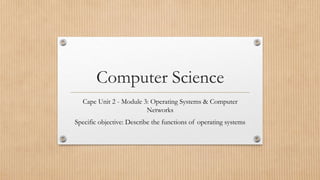Functions of the Operating System | PPT