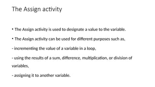 mod3part2 of robotic process automation design | PPTX