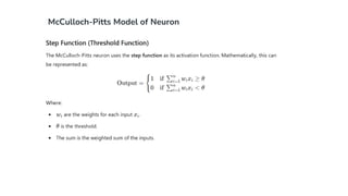 McCulloch-Pitts Model of Neuron
 