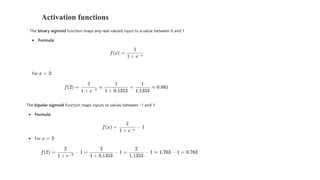 Activation functions
 