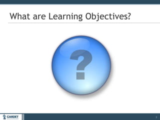 Module 3: Writing Effective Learning Objectives | PPTX