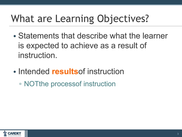 Writing Effective Learning Objectives | PPT