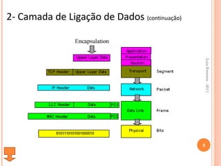 2- Camada de Ligação de Dados (continuação)




                                                  Luis Ferreira - 2011
                                              9
 