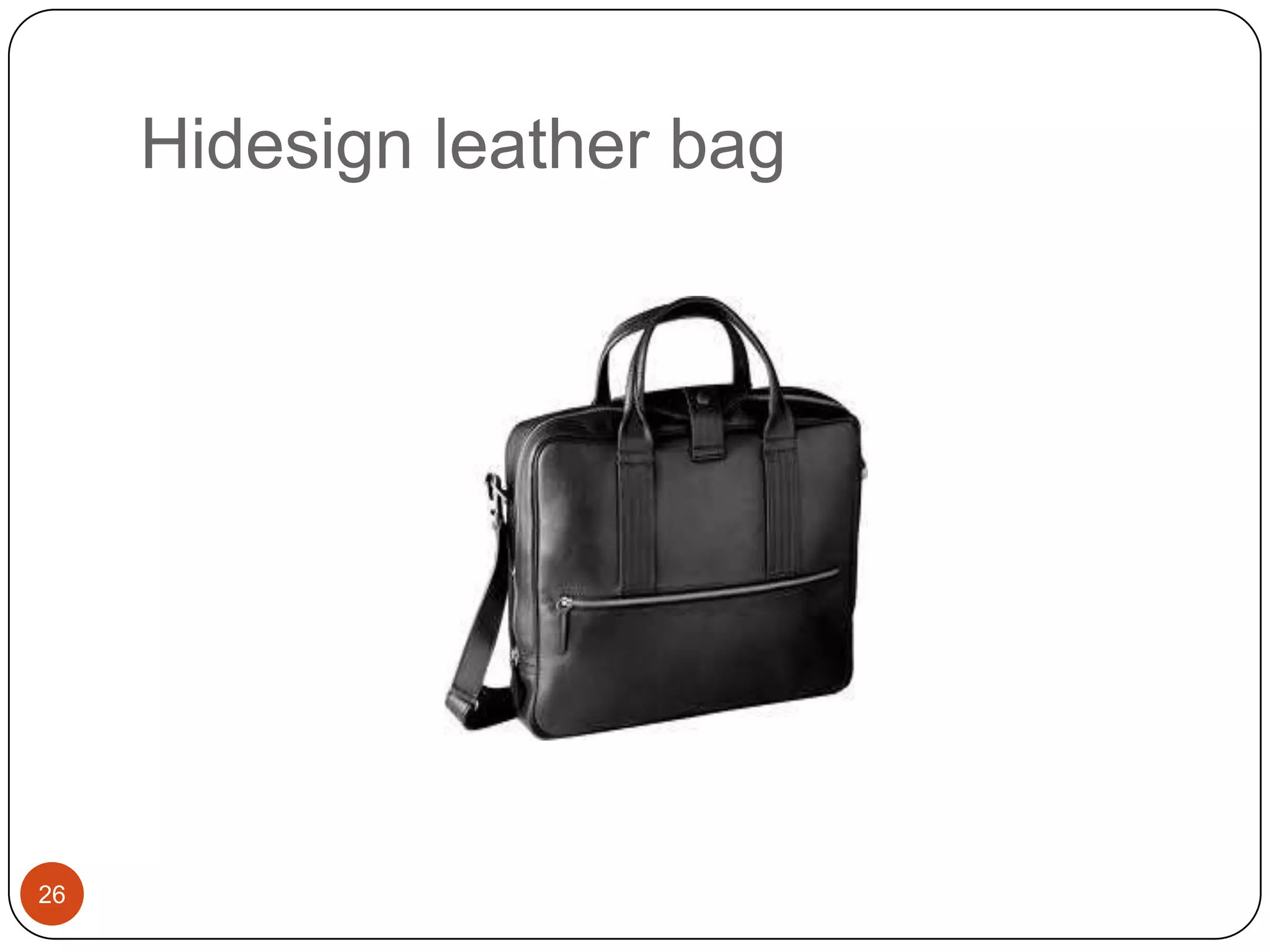 Hidesign leather bag

26

 