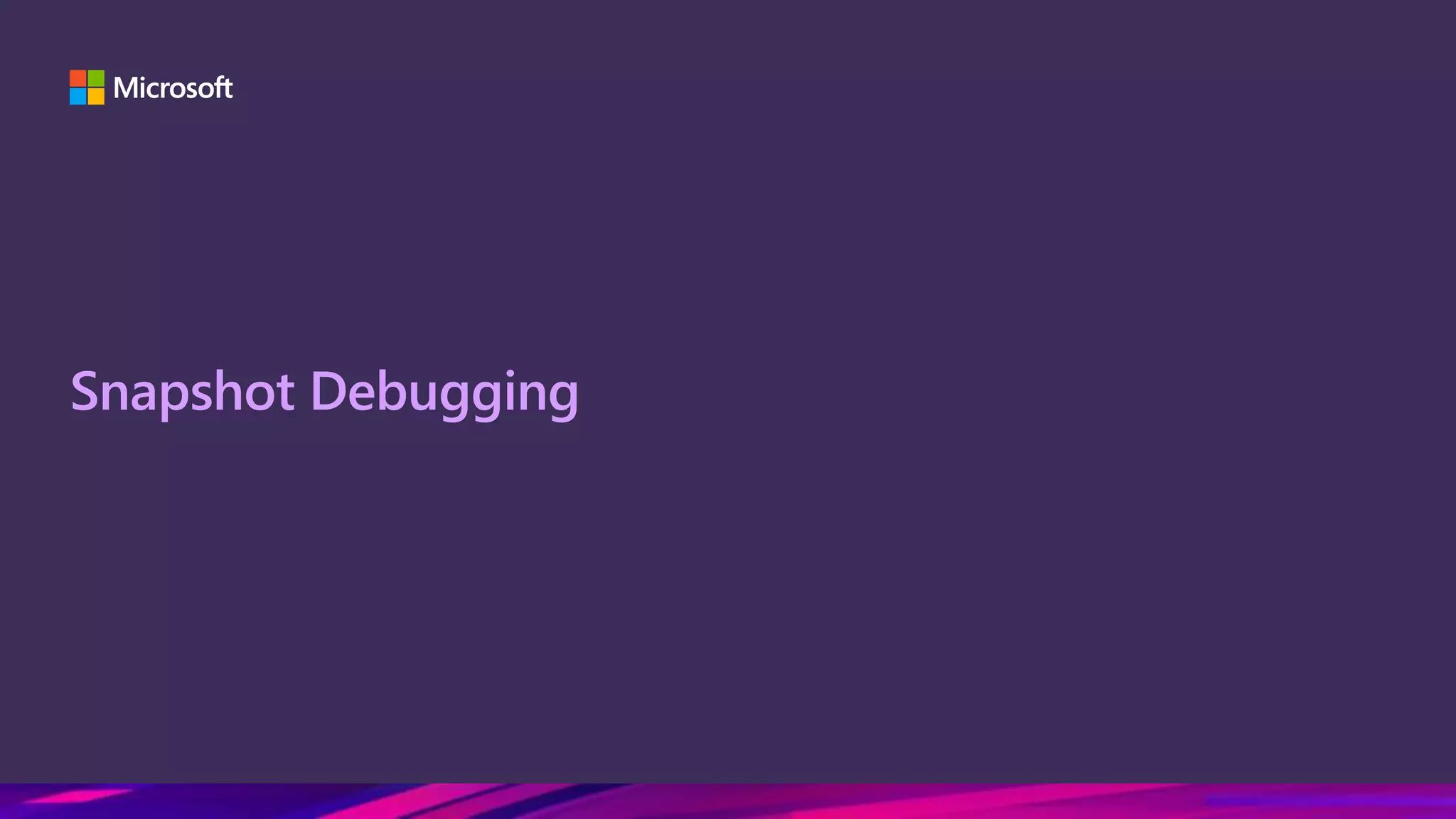 Snapshot Debugging
 