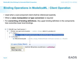 ModelicaML Value Bindings for Automated Model Composition | PPT | Free ...
