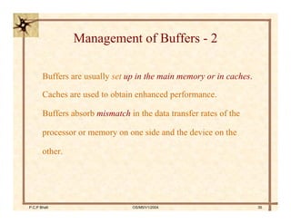 Input output concepts in operating systems | PDF