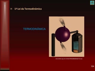 H 1ª Lei da Termodinâmica
104
TERMODINÂMICA
www.batista.xpg.com.br/listas/Termodinamica2%20.pps
 