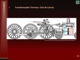 J Transformações Térmicas. Ciclo de Carnot.
128
http://www.uff.br/fisicoquimica/docentes/raphael/didatico/maquinaavapor.htm
 