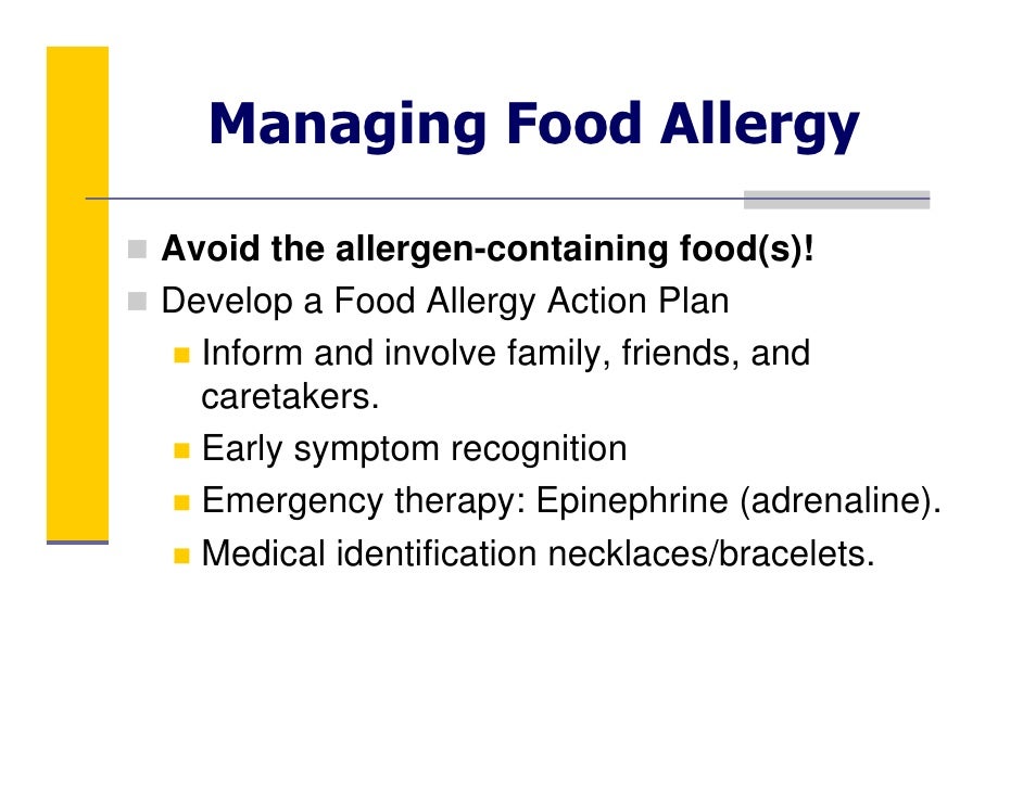 Guidelines For The Management Of Food Allergies – PTJCCV