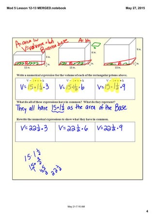 Mod 5 Lesson 12­13 MERGED.notebook
4
May 27, 2015
May 21­7:16 AM
 