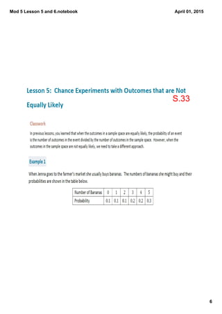 Mod 5 Lesson 5 and 6.notebook
6
April 01, 2015
S.33
 