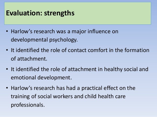 Harlow And Harlow Study Mod 6 harlow