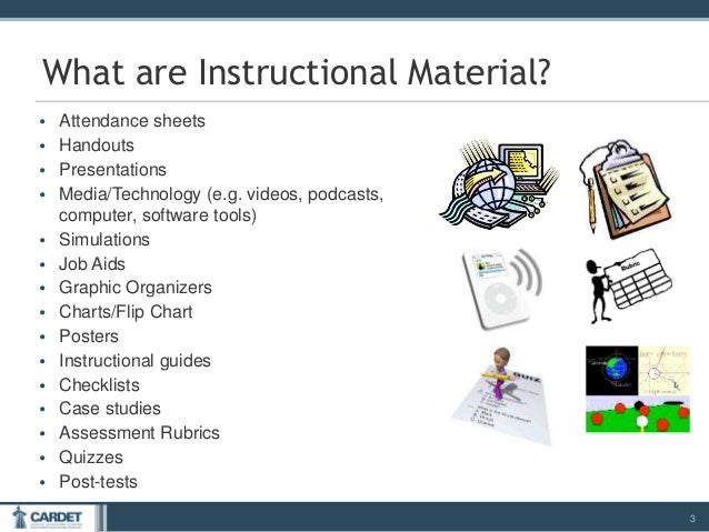 presentation of learning materials