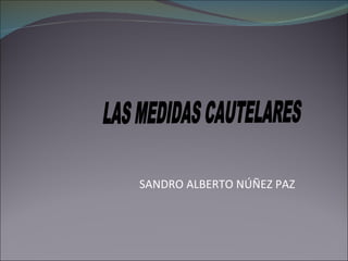 SANDRO ALBERTO NÚÑEZ PAZ LAS MEDIDAS CAUTELARES 