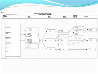 CONTENIDODEL ALTERNATIVAS
INFORMEESPECIAL MARCO NIVELDE REMISIÓN PARAINCIODE PODERJUDICIAL
LEGAL CONCEPTUAL APROBACIÓN DELINFORME ACCIÓNLEGAL
TIPIFICACIÓN Y
SUSTENTO LEGAL
DE LA
RESPONSABILIDAD
EVIDENCIAS
ORDENADAS
DETALLADAS Y
AUTENTICADAS E
INFORME TÉCNICO
CONDICIÓN
CRITERIO
EFECTO
INDIVIDUALIZACIÓN
DE LAS PERSONAS
SOBRE HECHOS
CALIFICADOS
OAI
CGR
PROCURADURÍA
PÚBLICA
SOA
CONTRALORÍA GENERAL DE LA REPÚBLICA
FLUJOGRAMA DE EXAMEN ESPECIAL LEGAL
FASE: REDACCIÓN DE INFORME
I. INTRODUCCIÓN
II.FUNDAMENTOS DE
HECHO
III.FUNDAMENTOS DE
DERECHO
IV.INDENTIFICACIÓN DE
LOS PARTICIPES EN
LOS HECHOS
V. PRUEBAS
VI. .ANEXOS
RESOUCIÓN
CGR
TITULAR DEL
SECTOR
TITULAR DE LA
ENTIDAD
CGR
CGR
ACCIONES
LEGALES
OFICIO AL
TITULAR
Y
PROCURADOR
DEL SECTOR
ACCIONES
LEGALES
ACCIONES
LEGALES
 
