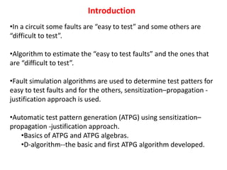 Introduction to Automatic Test Pattern Generation | PDF