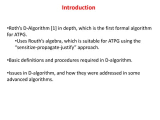 Introduction to Automatic Test Pattern Generation | PDF