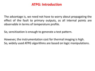 Test Pattern Introduction Introduction to Automatic Test Pattern Generation | PDF