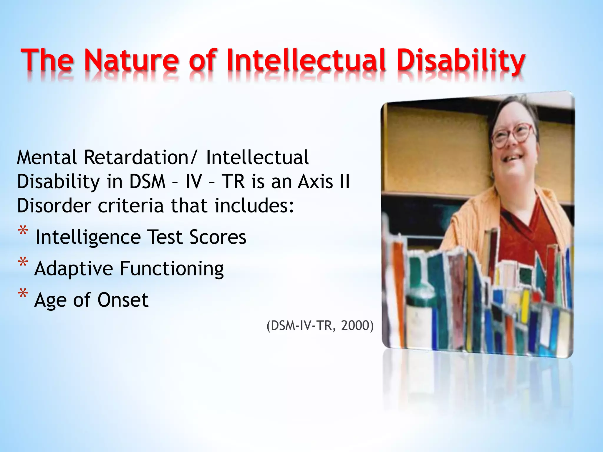 General guidelines for intellectual and developmental disabilities | PPT