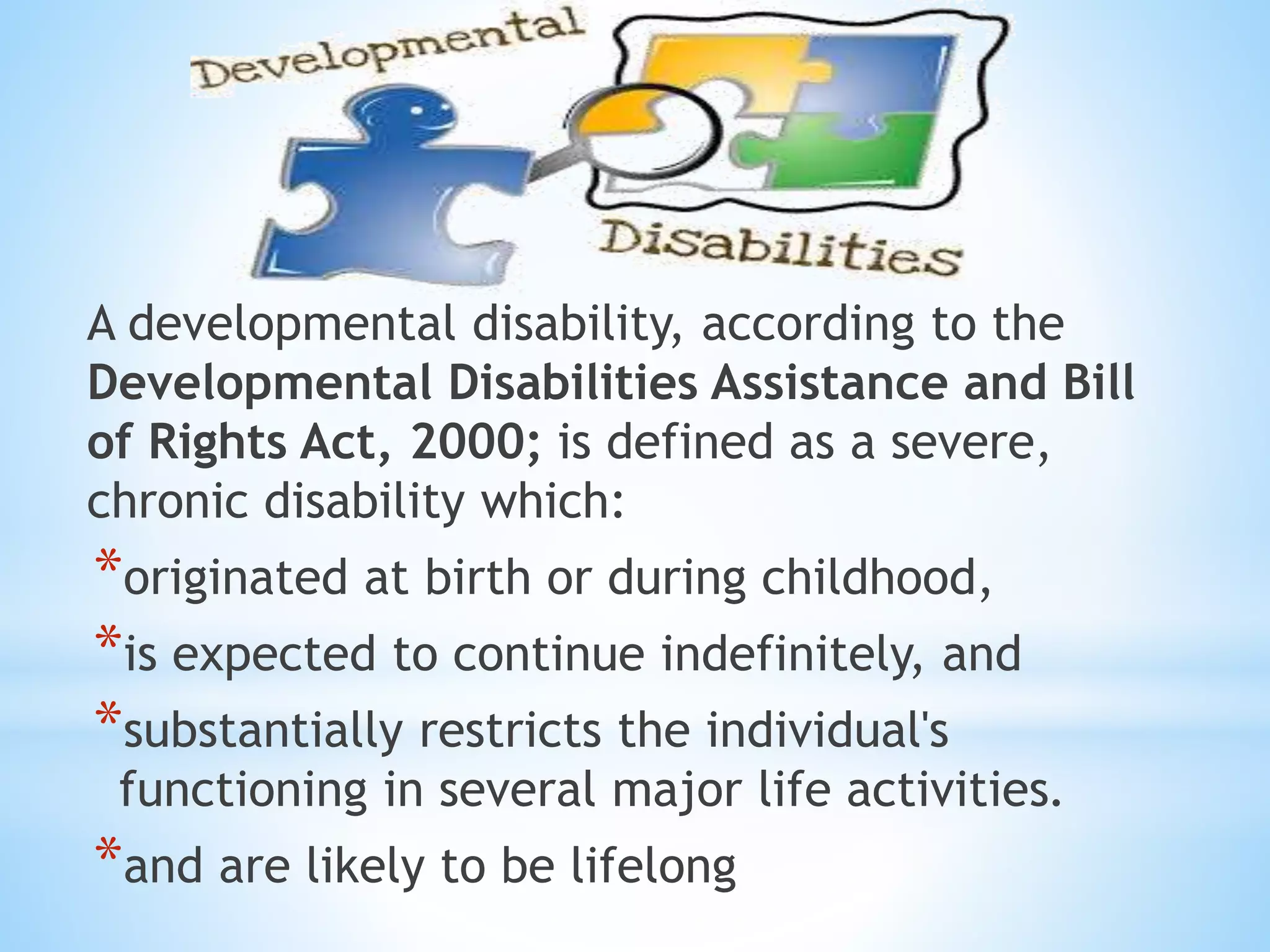 General guidelines for intellectual and developmental disabilities | PPT