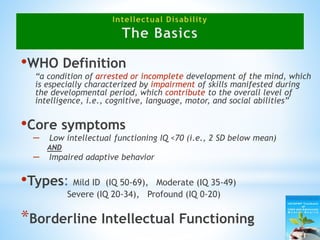 General guidelines for intellectual and developmental disabilities | PPTX