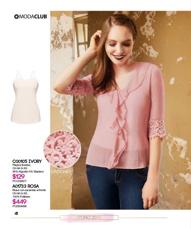 blusas rosa palo 2018