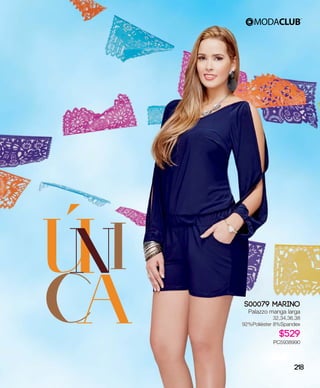 Ú
CA
IN
S00079 Marino
Palazzo manga larga
32,34,36,38
92%Poliéster 8%Spandex
$529
PC5938990
218
 