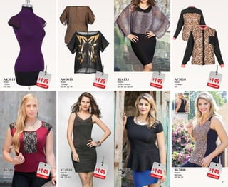 1716
$139PC3109794
AK3613
Blusa
13 Uva
CH, XG
$149PC4810497
BK5807
Blusón
07 Tinto
32, 34, 38
$149PC3810487
BK4133
Blusón
33 Gris Oxford
32, 34, 36, 38, 40
$149PC4810485
AW2810
Blusa
10 Negro
32, 34
$139PC0209775
AW0610
Blusa
10 Negro
32, 34, 36, 40
$149PC9010415
VC4910
Vestido
10 Negro
ME, GR, XG
$149PC2710482
AF3610
Blusa
10 Negro
CH
$149PC3810479
BK7806
Blusón
06 Café
32, 34, 36
 