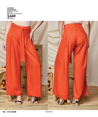115 V E R A N O
L00148
SHEDRON
Pantalón con cinto
CH-M-G
95% Poliéster 5% Elastano
$449PC5034642
 