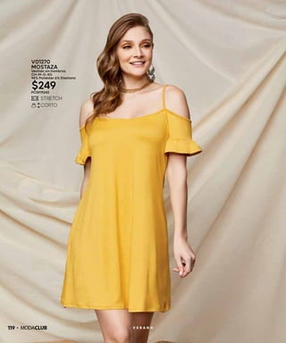 119 V E R A N O
V01270
MOSTAZA
Vestido sin hombros
CH-M-G-XG
94% Poliéster 6% Elastano
$249PC5919242
 