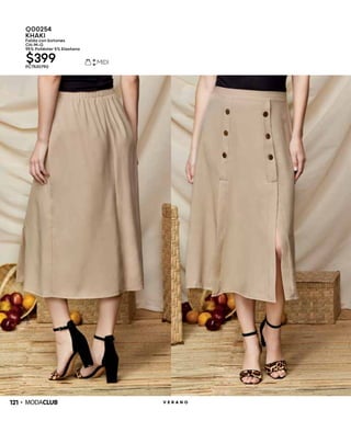 121 V E R A N O
Q00254
KHAKI
Falda con botones
CH-M-G
95% Poliéster 5% Elastano
$399PC7530790
 
