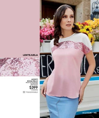 LENTEJUELA
1922 0 2 0
A02571
ROSA PALO
Blusa con lentejuela
CH-M-G-XG
100% Rayón
$399PC2330726
 