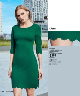 LÁSER
209
V01301
VERDE BOTELLA
Vestido corte láser
CH-M-G
97% Poliéster 3% Elastano
$299PC1223041
 