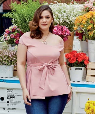 15 V E R A N O
A02596
ROSA
Blusa corte peplum
36-38-40-42
97% Poliéster 4% Elastano
$299PC1723038
 