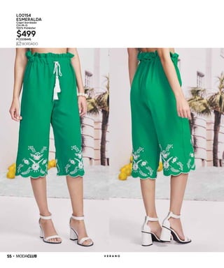 55 V E R A N O
L00154
ESMERALDA
Capri bordado
CH-M-G
100% Poliéster
$499PC2338445
 