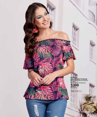 742 0 2 0
A02526
PALMERAS FIUSHA
Blusa estampada sin hombros
CH-M-G
94% Poliéster 6% Elastano
$399PC2730713
 