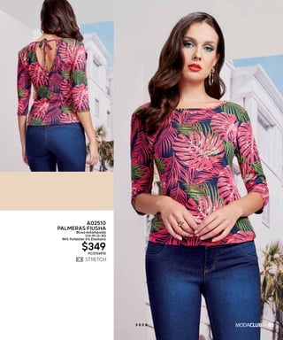 862 0 2 0
A02510
PALMERAS FIUSHA
Blusa estampada
CH-M-G-XG
94% Poliéster 6% Elastano
$349PC3726910
 