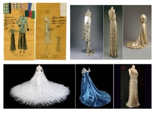 Trajes de noche, creados por F. Worth
 