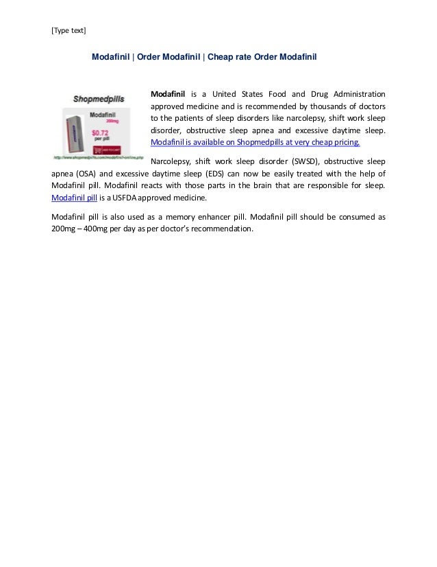 Order Modafinil