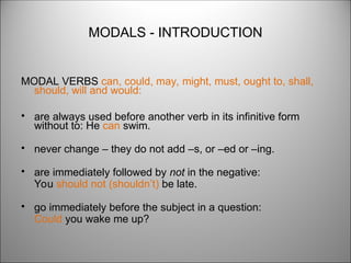 Modal Intro Comprehensive Guide to English Modal Verbs: Usage and Rules | PPT