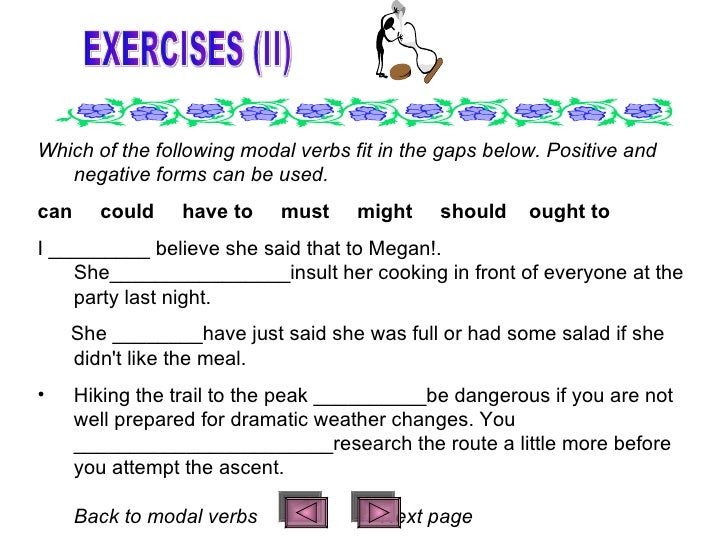 Modal Verbs Iii