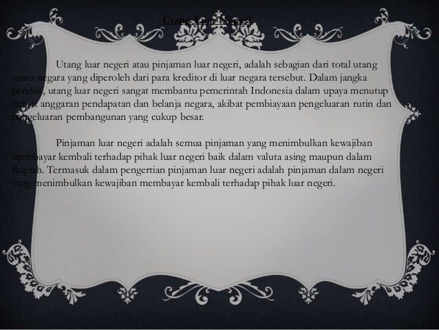 Modal Asing
