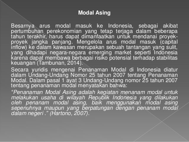 modal pinjaman usaha negeri luar dan negeri Modal asing utang luar modal pinjaman usaha negeri luar dan negeri Modal asing utang luar